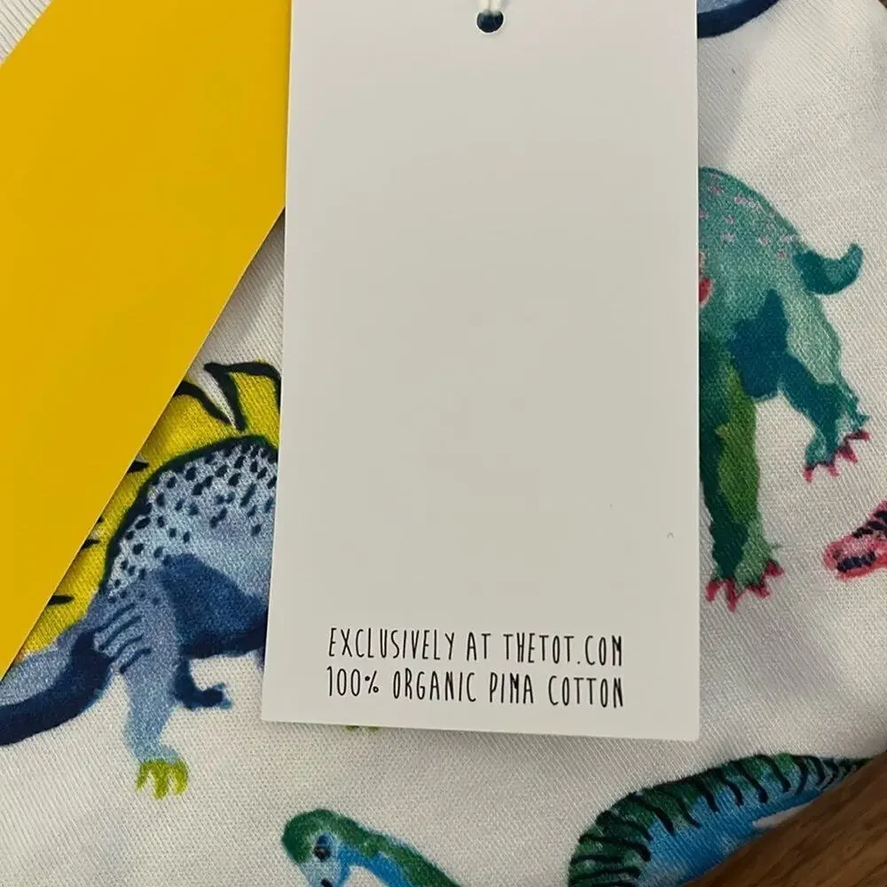 Hart+Land Dinos Patterned Organic Pima Cotton Kids Pajama Set 18-24M